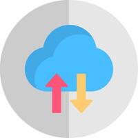 Cloud Data Transfer Flat Scale Icon Design vector