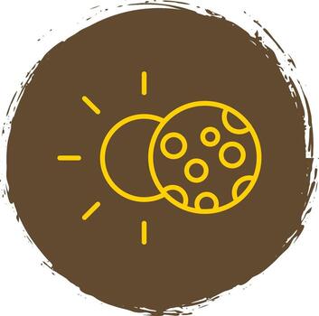Eclipse Line Gradient Icon Design vector