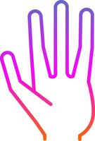 Alien Hand Line Gradient Icon Design vector