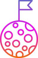 Moon Line Gradient Icon Design vector