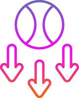 Gravity Line Gradient Icon Design vector
