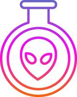 Aliens Line Gradient Icon Design vector