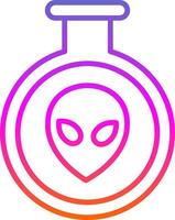 Aliens Line Gradient Icon Design vector