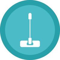 Mop Line Shadow Circle Icon Design vector