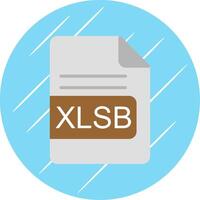 XLSB File Format Flat Circle Icon Design vector