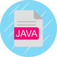 JAVA File Format Flat Circle Icon Design vector