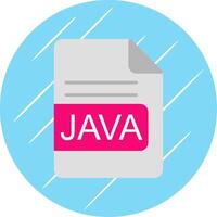 Java archivo formato plano circulo icono diseño vector