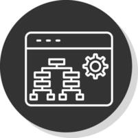 Hierarchy Line Shadow Circle Icon Design vector