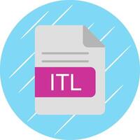 ITL File Format Flat Circle Icon Design vector