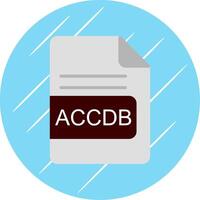 accdb archivo formato plano circulo icono diseño vector