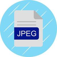 JPEG File Format Flat Circle Icon Design vector