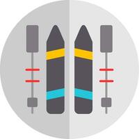 Skiing Flat Scale Icon Design vector