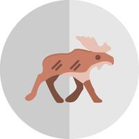 Moose Flat Scale Icon Design vector