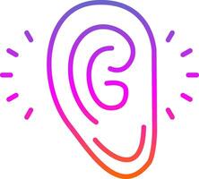 Listening Line Gradient Icon Design vector