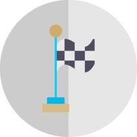 Racing Flag Flat Scale Icon Design vector