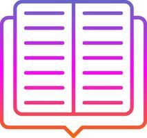 Journal Book Line Gradient Icon Design vector