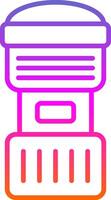Camera Lens Line Gradient Icon Design vector