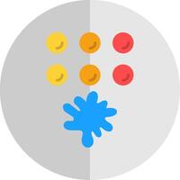 Paintballs Flat Scale Icon Design vector