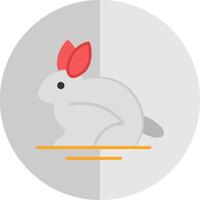 Conejo plano escala icono diseño vector