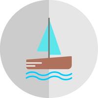 Catamaran Flat Scale Icon Design vector