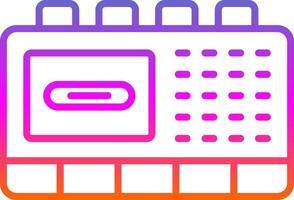 Tape Recorder Line Gradient Icon Design vector