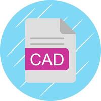 CAD File Format Flat Circle Icon Design vector