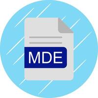 MDE File Format Flat Circle Icon Design vector