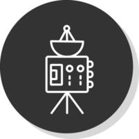 Probe Line Shadow Circle Icon Design vector