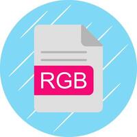 RGB File Format Flat Circle Icon Design vector