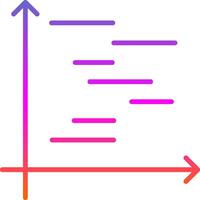 Gnatt Chart Line Gradient Icon Design vector