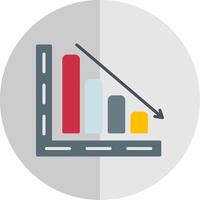 Bar Chart Flat Scale Icon Design vector