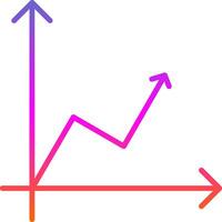 Chart Line Gradient Icon Design vector