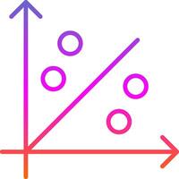 Scatter Graph Line Gradient Icon Design vector