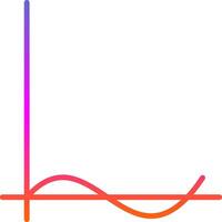 Wave Chart Line Gradient Icon Design vector