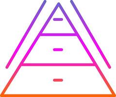 Pyramid Chart Line Gradient Icon Design vector