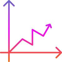 Line Circle Multi Circle Chart Line Gradient Icon Design vector