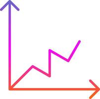 Line Circle Multi Circle Graph Line Gradient Icon Design vector