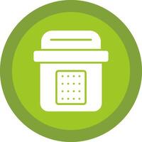 Sealed Line Shadow Circle Icon Design vector