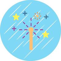 Sparkler Flat Circle Icon Design vector