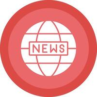 World News Line Shadow Circle Icon Design vector