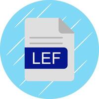 LEF File Format Flat Circle Icon Design vector