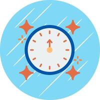 New Year Flat Circle Icon Design vector