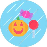 Trick or Treat Flat Circle Icon Design vector