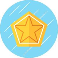 Star Pentagon Flat Circle Icon Design vector