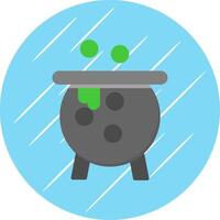 Cauldron Flat Circle Icon Design vector