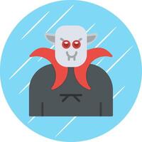 vampiro plano circulo icono diseño vector