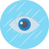 Eyeball Flat Circle Icon Design vector
