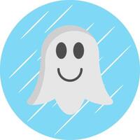 Ghost Flat Circle Icon Design vector