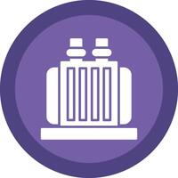 Transformer Line Shadow Circle Icon Design vector