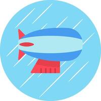 Zeppelin Flat Circle Icon Design vector